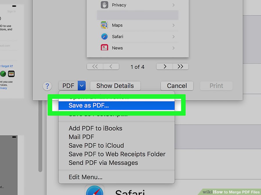 How to Combine PDF Files By Using MAC step 11