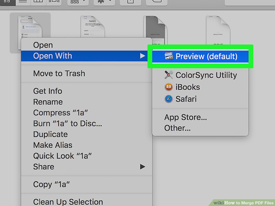 How to Combine PDF Files By Using MAC step 3